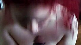 Canadian redhead CHEATS with BIG BLACK COCK deepthroat blowjob