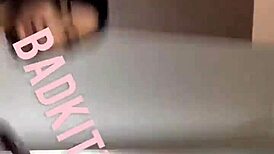 Flexible ebony slut flaunts big tits and ass for deepthroat cock action