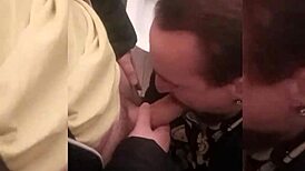 Adrian Sucks Cock in Shopping Bathroom with Intense Emotion