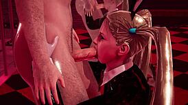 Descriptive The Rabbit Jumps on His Dick in 3D SFM Hentai Cosplay