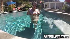Buxom Alison Tyler Rubs Herself in the Bath