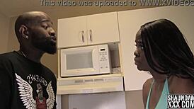 In this teaser, she burns dinner then gets bent over for sloppy blowjob