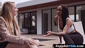 bathing lesbians scissoring in steamy bathtub after intense pussylicking session.