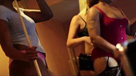 horny group rides hard in reality threesome, big asses and tits bouncing