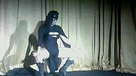 Stripper girl performs hot striptease with clothes ripped.