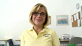 Blonde Penny Pax's Shaved Pink Pussy Drilled Hard