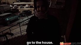 Busty conservative babe Evelyn Cage explores new experiences outdoors