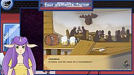 in avatar, the trainer receives blowjob from guard