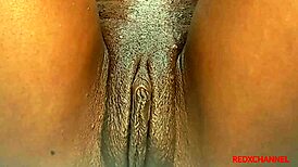 the huge dildo couldn't satisfy her, so she got a facial.