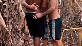 Teen Twinks Assfucking Outdoors On Trail With Well-Endowed Guys