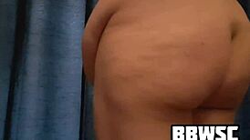 Does this bbw wife love stripping and getting her fat ass spanked?