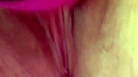 lovense wand makes her squirt wet while moaning loudly