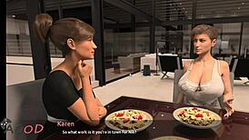 milf teen blowjob walkthrough in the visit game with monster cock