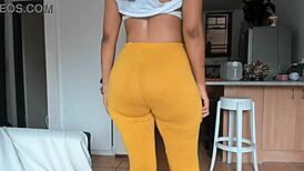 Ebony MILF Teases With Booty Dance In Tight Leggings