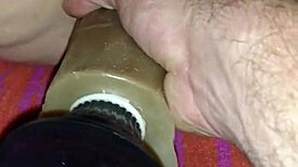 My gf plays with a big dildo, so hot! 😍🍆