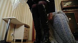 Smell My Feet In Nylon Stockings After A Long Day