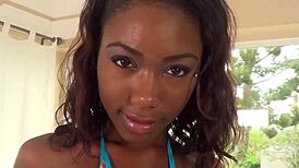 Redhead hottie Jessica dives into INTERRACIAL action on the stairs. Her wild side shines through!