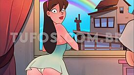 Fucking the young one in the window while neighbors watch?