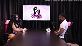 Will Mastro In Sheer Red Lingerie Pleasing Her Audience!