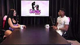 Will Mastro In Sheer Red Lingerie Pleasing Her Audience!