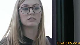 Man, I swear this blonde teen with small tits got plowed hard, ya know?