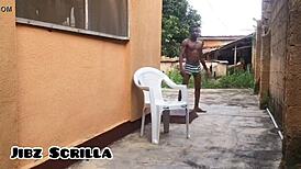 Hey, watch this model tease and flash his huge cock outdoors for penismanxxx.