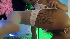 petite cutie cali caliente cums hard on her ass