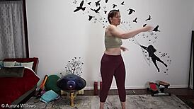 How yoga instructor gets a little bit naughty with her workout routine