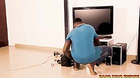 Sex Addicted Wife Seduces Neighbor Fixing Electrical Fault For Hardcore Cowgirl Fuck