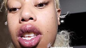 snow so icy swallowing john long bbc in tight pussy