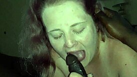 Danni from next door is sucking my big black cock so good.