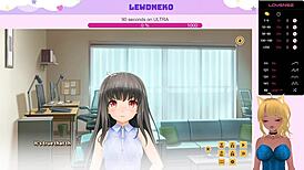 vtuber lewdneko plays love cubed part 6 with toys and wild orgasms