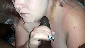 Danni from next door is sucking my big black cock so good.