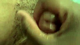 Did you see my wife giving that handjob leading to a cumshot?