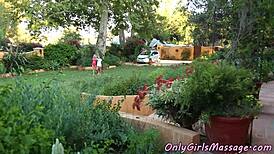 Smalltits babe receives oral pleasure during lesbian massage in bathroom