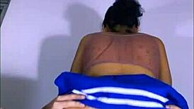 La hijastra de Miguel squirmed with delight as he entered her on the bed, savoring every tight moment.