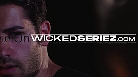 Aiden Ashley rides big cock in intense parody scene