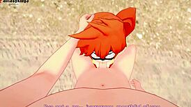 itsuka kendo fucks boku no hero in hentai street scene