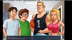 Summertime saga episode 1 featuring judith's big tits and friend