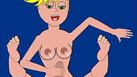 Hqs Russian Doll Android Gets Assfucked With Handjob And Cum