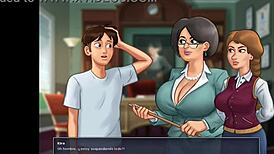 Summertime saga episode 1 featuring judith's big tits and friend