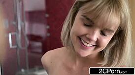 Dillion Harper enjoys sex with her husband, showing off her big natural tits