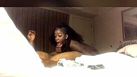 Ebony Webcam Model Receives Sloppy Massage