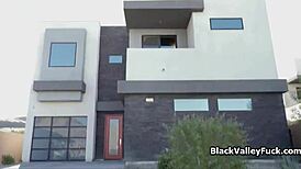 Ebony teen sucks instructor's big cock