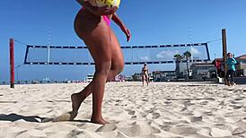 big booty african beach volleyball game