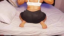 European Teen Fingers Herself Wet While Waiting for Boyfriend's Big Black Cock