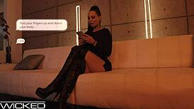 Beautiful aidra fox eagerly gets fucked in missionary and sideways positions.