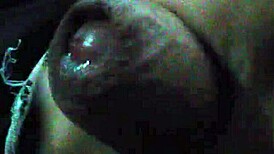 guy gives himself a quick handjob while listening to music