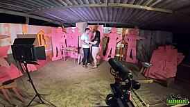 Gabriela Ramos fucks monster cock behind scenes with Bettohfitness