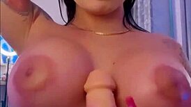 hey, this hot girl is masturbating in the shower with anal plug and vibrator, all for you to cum hard